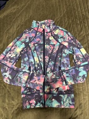 Girls Multicolor Printed Zip-Up Jacket Sz 6 Ivivva by Lululemon